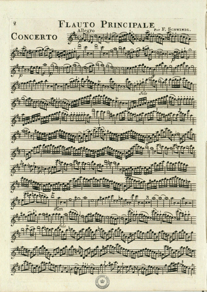 Schwindl, Concerto fl