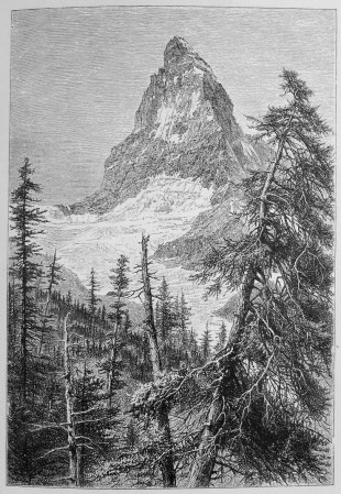 Il Cervino dal Riffelberg, disegno di Whymper